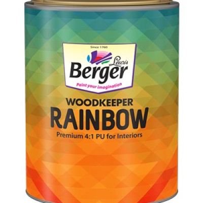 Berger 1 Ltr Rainbow Polyurethane - Clear Wood Coatings (White Satin)