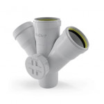 Finolex 75 mm Integrated Ring Fit Double Y with Door Mouled SWR Fitting