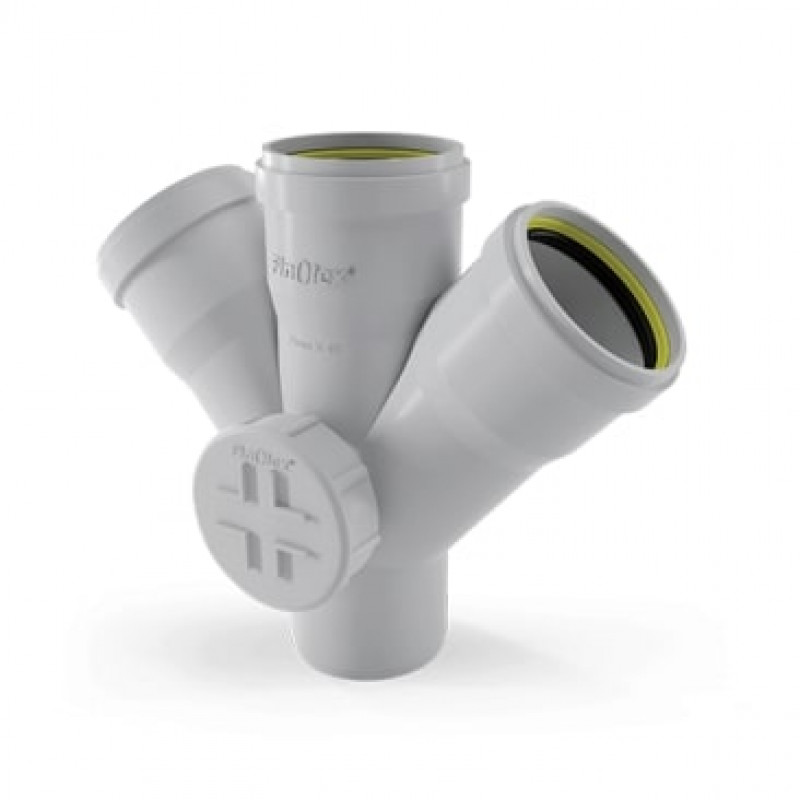 Finolex 75 mm Integrated Ring Fit Double Y with Door Mouled SWR Fitting